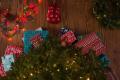 Christmas gifts and holiday decorations around a tree, representing connection, celebration, and seasonal support
